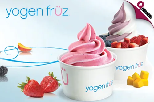 For QR10/QR15 Have a medium or large Treat of Frozen Yoghurt flavored with Fruit at Yogen Früz! (Value QR23/QR32)